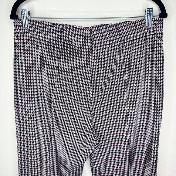 Eva Franco Anthropologie Houndstooth Margot High Rise Kick Flare Ankle Pants Lg - Picture 10 of 15